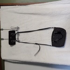 Black coach wallet and bag
